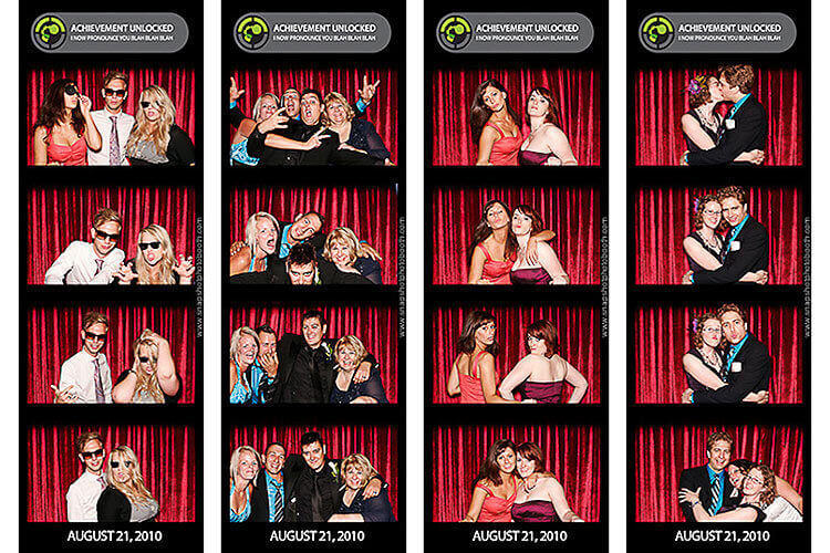 sample strips from a wedding photo booth - 3
