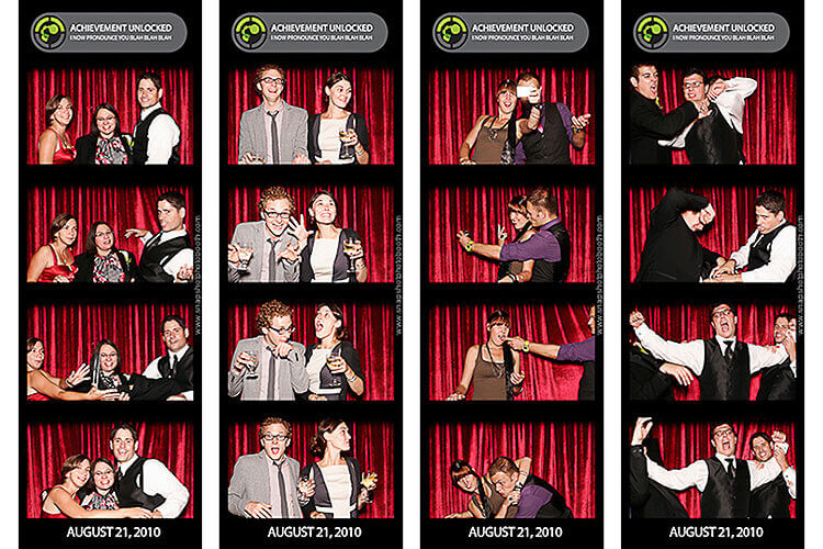 sample strips from a wedding photo booth - 2