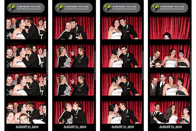 sample strips from a wedding photo booth - 1