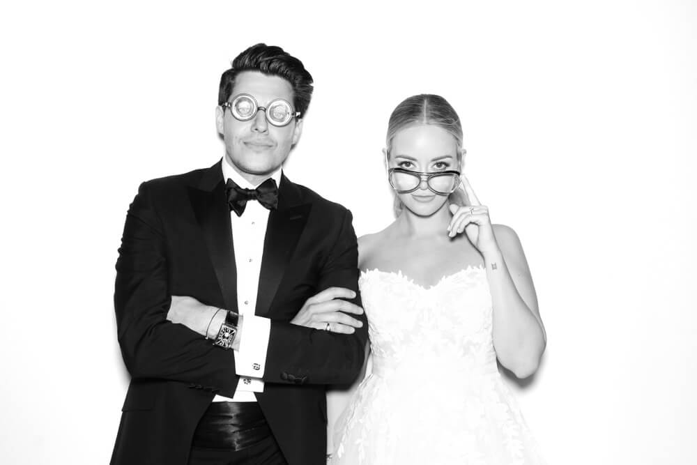 black-and-white-wedding-photo-booth-4 a cool bride and groom