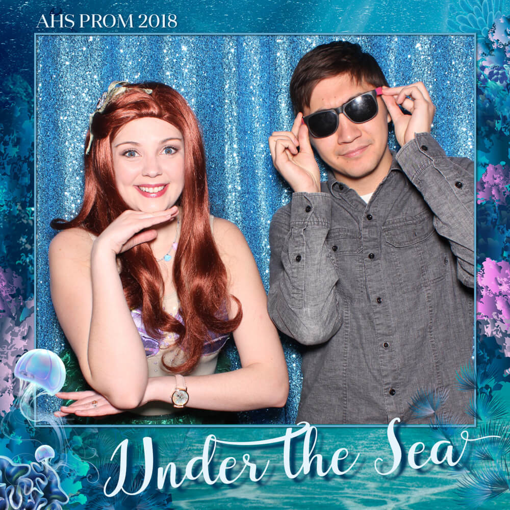 an under the sea photo booth photo