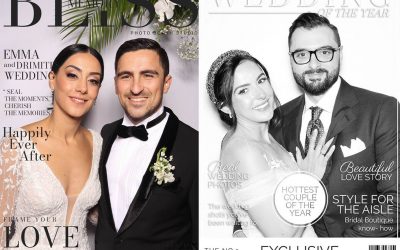 samples of wedding photo booth magazine cover styles
