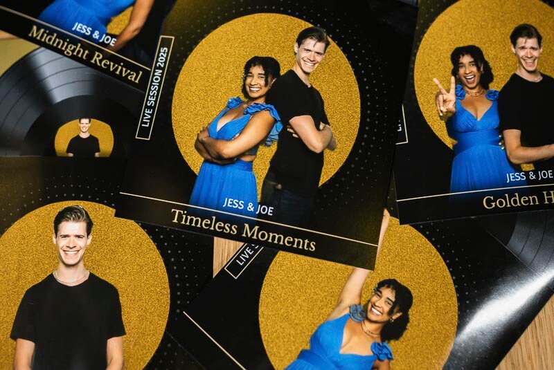 custom-album-cover-art-photo-booth-sample Album cover photo booth with custom prints at corporate event in Toronto