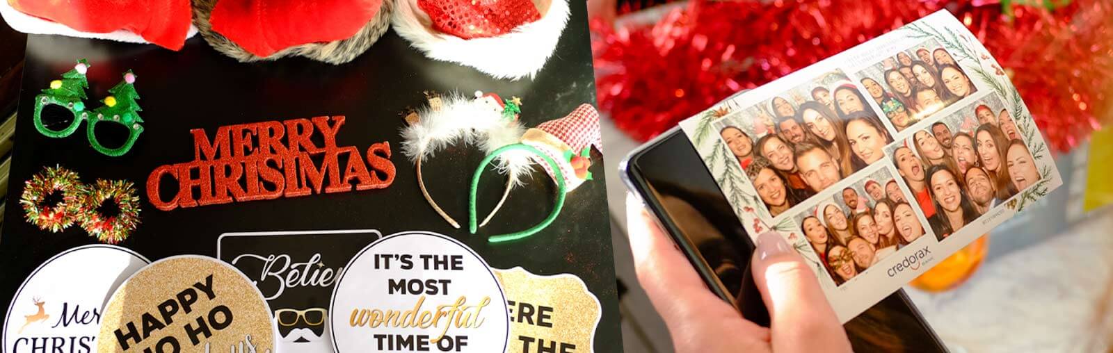 fun christmas holiday props and prints from a photo booth